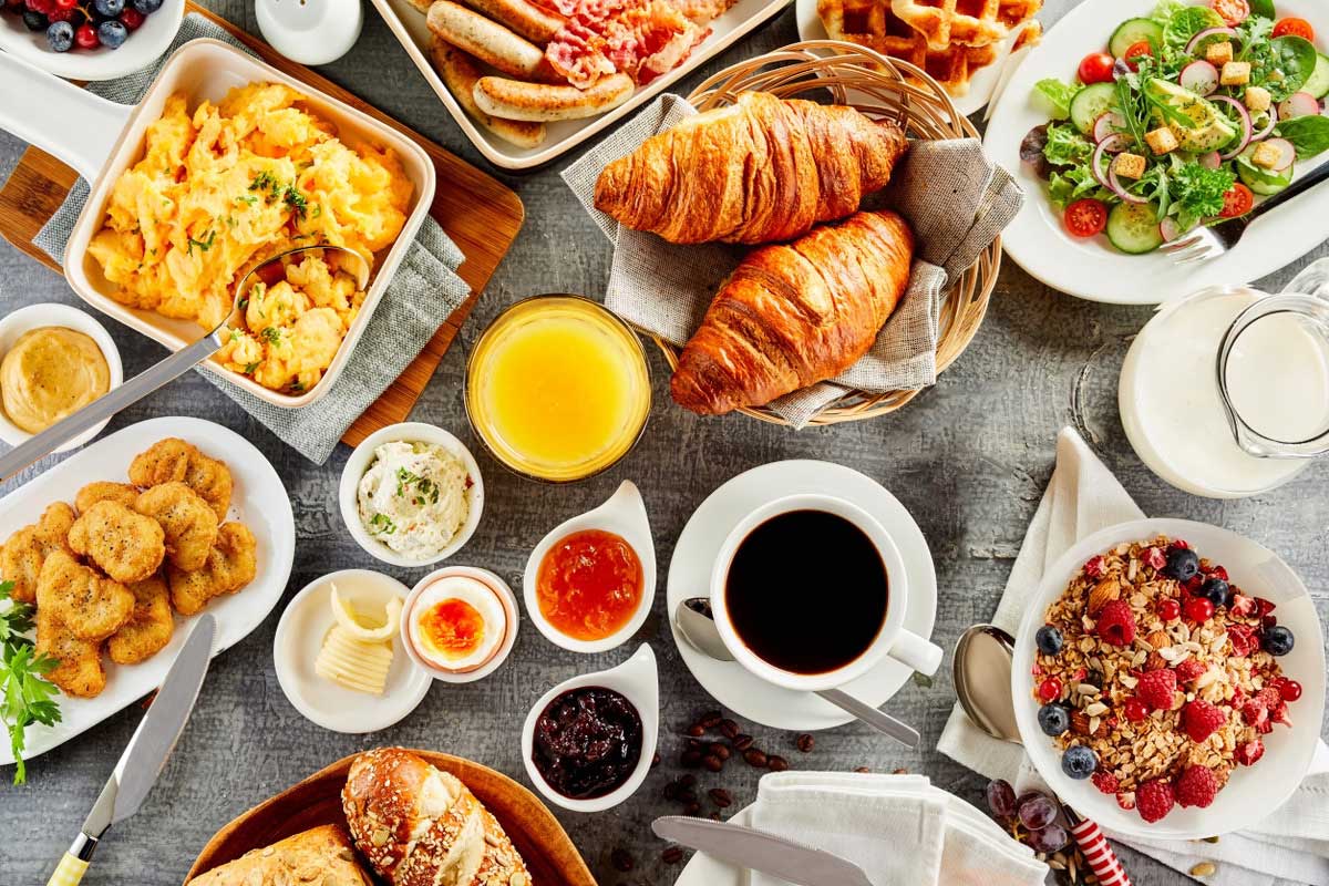 Breakfast - Buffet with a wide selection of dishes